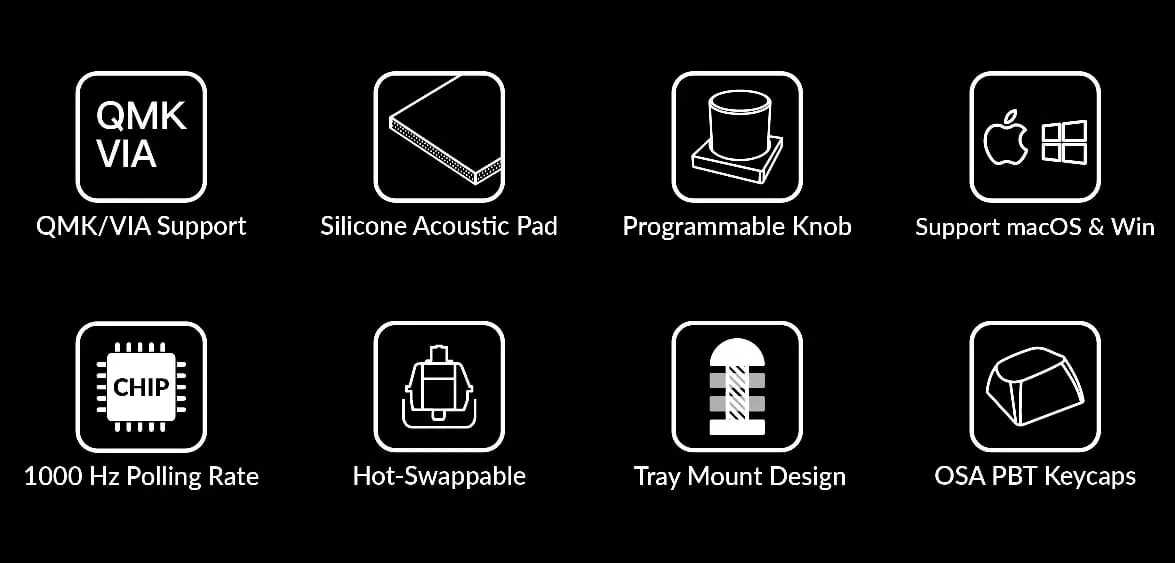 Keychron V1 Max Wireless Custom Mechanical Keyboard | Fully Assembled Knob |2.4 GHz wireless and Bluetooth 5.1 connectivity | compact 75% layout | gasket mount |double-shot PBT keycaps Gateron Jupiter Brown Switches | Carbon Black  Wireless Mechanical Keyboard RGB Brown Switches