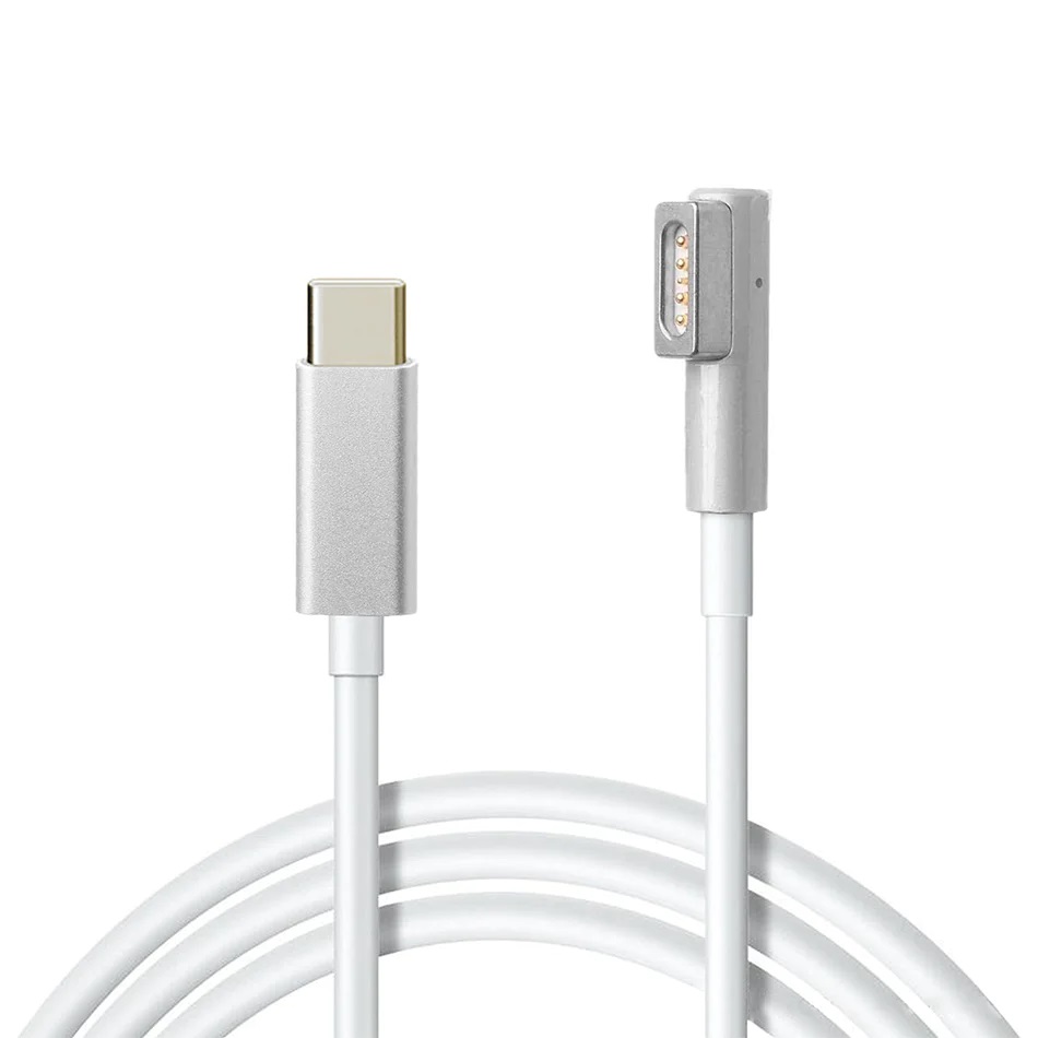 Magnetic Charger Cable USB Type-C to MagSafe 1 (L-Tip)  60W for Apple MacBook Air / Pro -  Laptop Power Cord| 1.8m MagSafe 1 Charger Cable USB Type-C