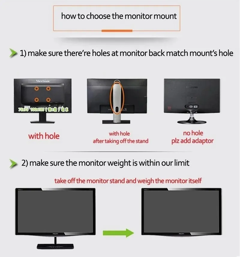 Wall Mount Bracket Arm for LED LCD TV Screen Monitor  - Full Motion Articulating Swivel for 17" ~ 27" Inch Monitors with Adjustable Gas Spring  Wall Mount Bracket Arm Monitor Screen