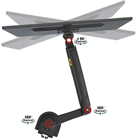 Monitor Desk Mount Long Arm for Monitors from 22" - 35" / Bracket Load 2-12 Kgs; Ultra Wide Full Motion Swivel Height Adjustable Monitor Stand H100 Monitor Stand Desk Mount Arm 22"-35"