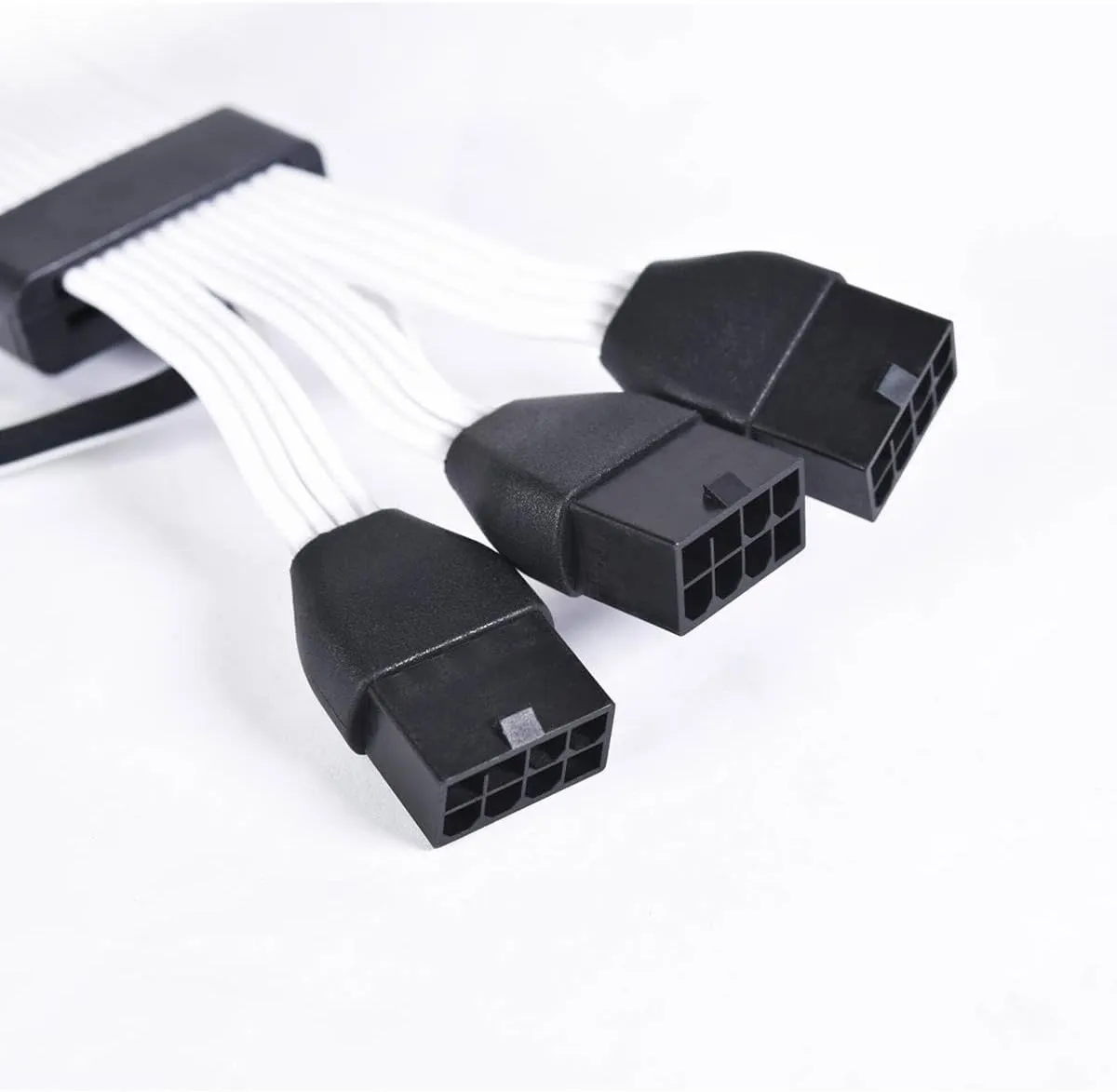 Lian Li Strimer Plus ARGB V2 168-8 VGA power cable PW168-8PV2- Supports motherboard 24-pin, GPU dual 8-pin, and GPU triple 8 pin - 12 Volts -  600 watts - BLACK  Lian Li ARGB VGA Power Cable