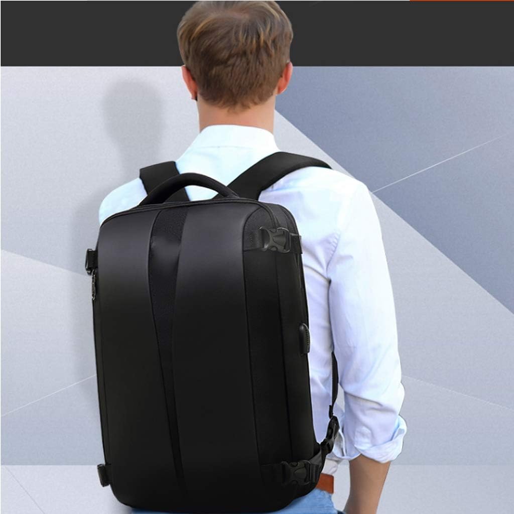 Black Laptop Backpack – Accommodates Up To 15.6″ Laptops & Tablets – Waterproof – Heavily Padded For Sensitive Electronics Protection –  USB Charging Port – Inner Pockets – 34 x 17 x 47 cm – Luggage Strap -Multifunctional For University  , Travel , Business Black Laptop Backpack USB Charging Port