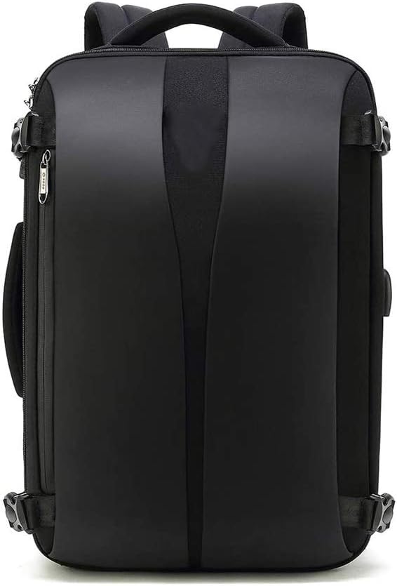 Black Laptop Backpack – Accommodates Up To 15.6″ Laptops & Tablets – Waterproof – Heavily Padded For Sensitive Electronics Protection –  USB Charging Port – Inner Pockets – 34 x 17 x 47 cm – Luggage Strap -Multifunctional For University  , Travel , Business Black Laptop Backpack USB Charging Port
