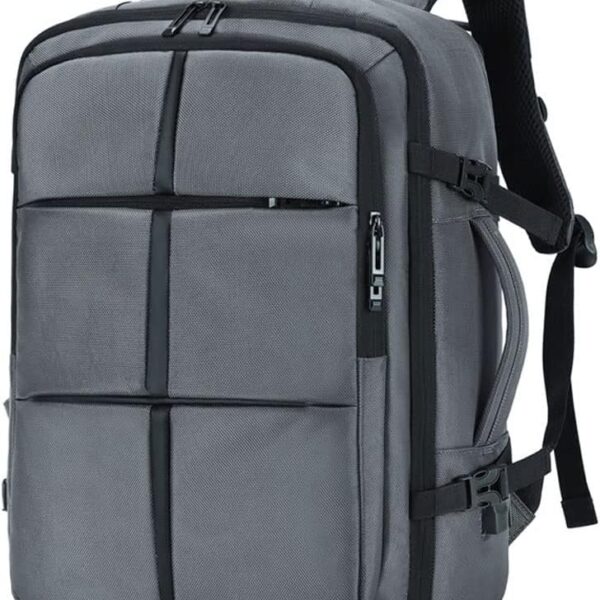 Unisex Multifunction Backpack - Heavily Padded for up to 17.6" Laptop - Expandable - Waterproof - USB Charging Port - Suitable for Travel Carry On , School , Outdoor Sports - Black Expandable Unisex Multifunction 17.6" Laptop Backpack