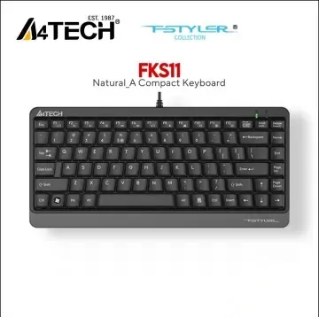 A4TEACH FK11  Compact Keyboard -  Multimedia Hot Keys Access - Spill Proof - Laser Inscribed Round-Square Keys  Multimedia Hot Keys Compact Keyboard