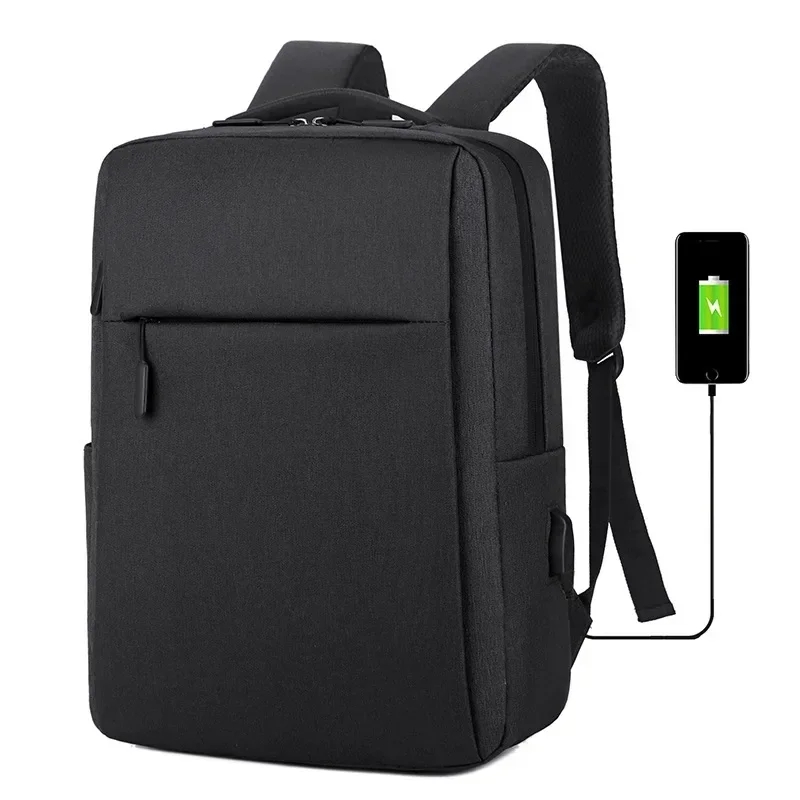 Business Slim Formal Laptop Backpack for up to 15.6 Inch - Durable Oxford Textile - USB Charging Port - Organized Compartments - Waterproof - Heavily Padded for Sensitive Electronics Impact Protection - BLACK Business Slim Formal Laptop Backpack BLACK