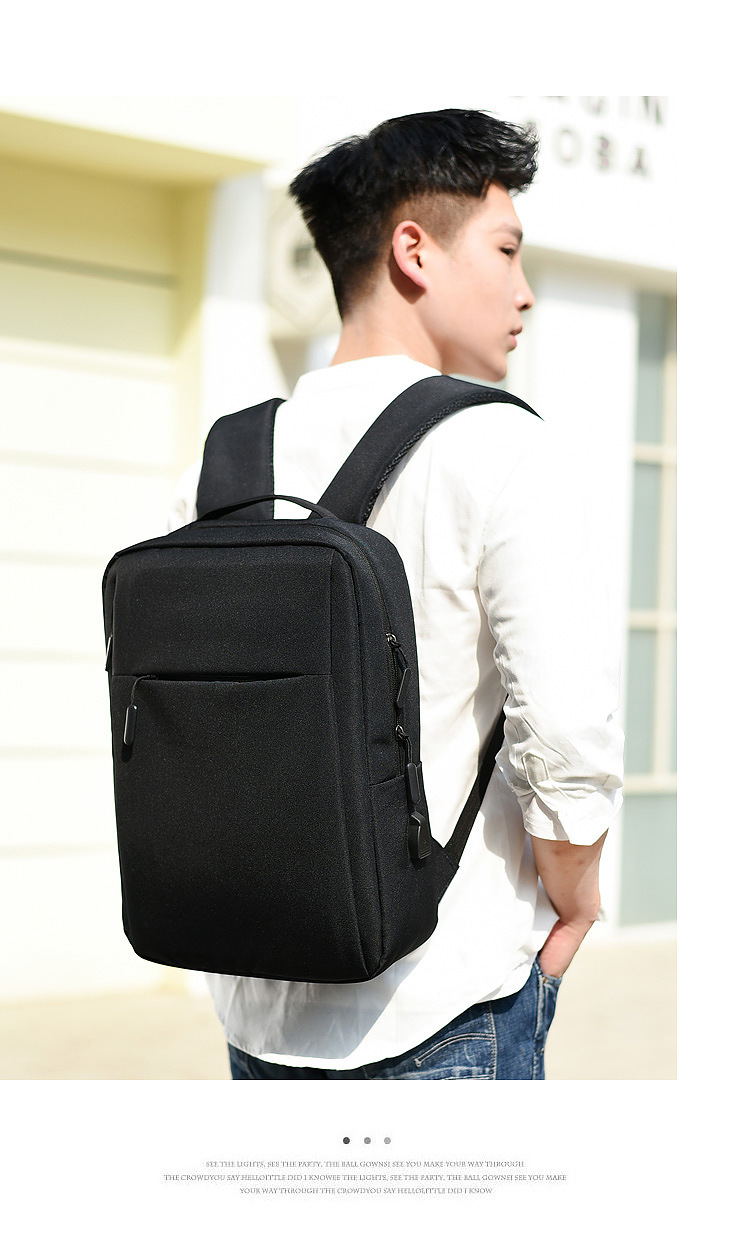 Business Slim Formal Laptop Backpack for up to 15.6 Inch - Durable Oxford Textile - USB Charging Port - Organized Compartments - Waterproof - Heavily Padded for Sensitive Electronics Impact Protection - BLACK Business Slim Formal Laptop Backpack BLACK