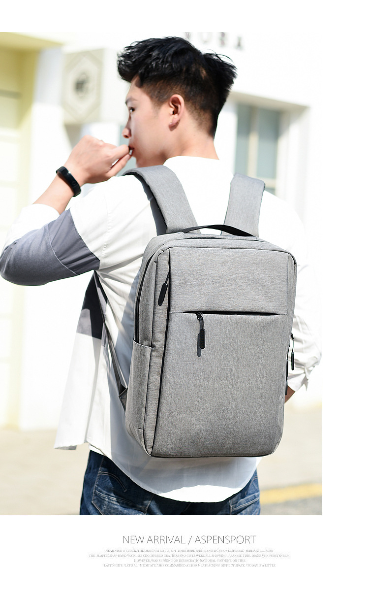 Business Slim Formal Laptop Backpack for up to 15.6 Inch - Durable Oxford Textile - USB Charging Port - Organized Compartments - Waterproof - Heavily Padded for Sensitive Electronics Impact Protection - GREY Business Slim Formal Laptop Backpack GREY