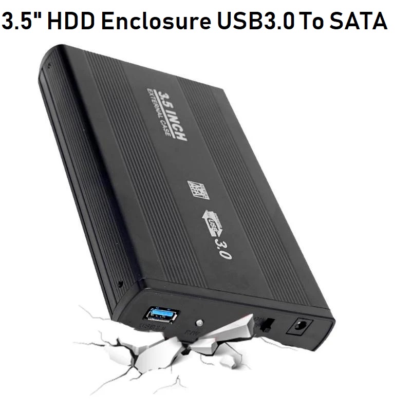 dGSDG 3.5" HDD Enclosure, USB3.0 To SATA External Hard Drive Aluminum Alloy Enclosure Adapter - 5GBps Transfer Rate - Tool Free - JMS578 bridge controller 3.5" HDD Enclosure USB3.0 To SATA