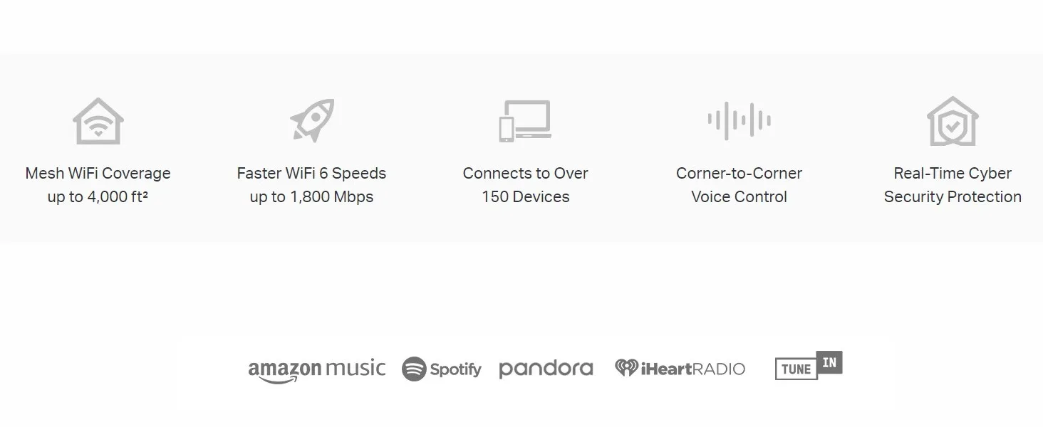 TP-Link Deco Voice X20 AX1800 Whole Home Mesh Wi-Fi 6 System with Alexa Built-In, Dual-Band Wi-Fi, Gigabit Ports, Coverage up to 4000 ft2 ,1.5 GHz Quad-Core CPU, HomeShield Security, Pack of ONE Whole Home Mesh Wi-Fi 6 System