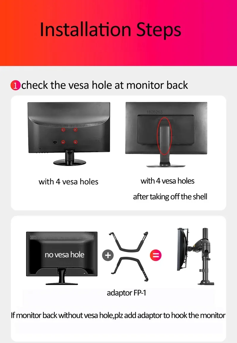 Monitor Desk Mount Long Arm for Monitors from 22" - 35" / Bracket Load 2-12 Kgs; Ultra Wide Full Motion Swivel Height Adjustable Monitor Stand H100 Monitor Stand Desk Mount Arm 22"-35"