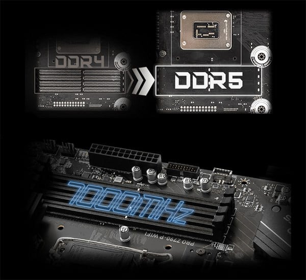 MSI PRO Z790-P WiFi ProSeries Motherboard (Supports 12th/13th Gen Intel Processors, LGA 1700, DDR5, PCIe 5.0, M.2, 2.5Gbps LAN, USB 3.2 Gen2, Wi-Fi 6E, ATX) MSI PRO Z790-P WiFi DDR5 Motherboard