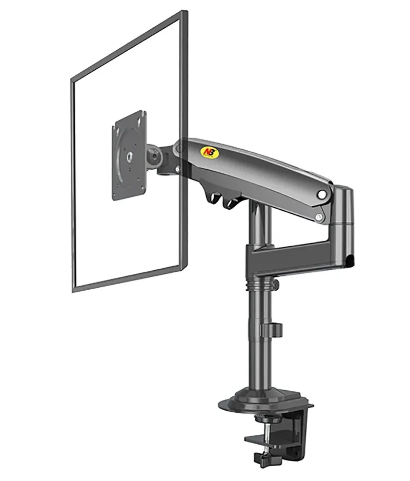 Monitor Desk Mount Long Arm for Monitors from 22" - 35" / Bracket Load 2-12 Kgs; Ultra Wide Full Motion Swivel Height Adjustable Monitor Stand H100 Monitor Stand Desk Mount Arm 22"-35"