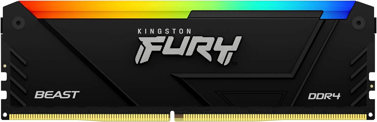 KF436C18BB2A/32 32GB RAM 3600 DDR4 CL18 Kingston FURY Beast 32GB RAM 3600MT/s DDR4 CL18 Desktop Memory Single Module | Intel XMP | AMD Ryzen | Plug n Play | RGB Infrared Syncing | KF436C18BB2A/32