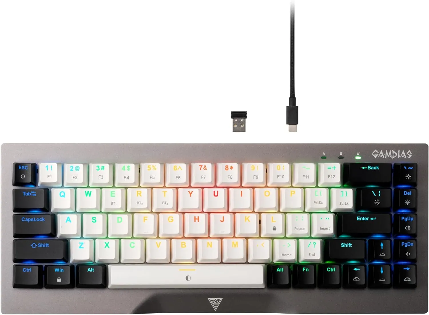 GAMDIAS HERMES M4 HYBRID MECHANICAL 60% GAMING KEYBOARD WITH RED SWITCH | WIRELESS or WIRED CONNECTIVITY | DUAL COLOR WAY KEY CAPS | ANTI-GHOSTING WITH N-KEY ROLLOVER | SOFTWARE MACRO KEYS | METAL PANEL FINISH - Image 16