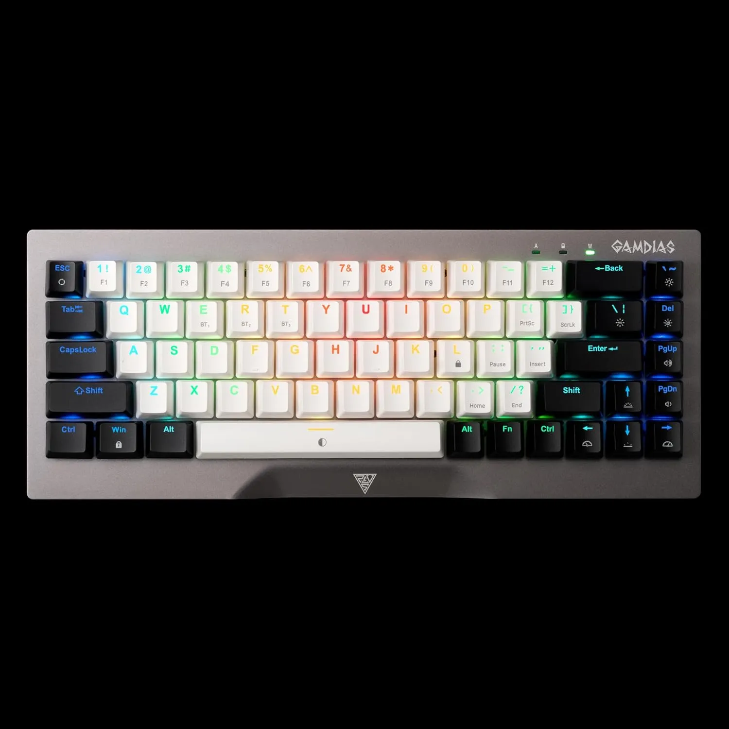 HERMES-M4-HYBRID HERMES HYBRID MECHANICAL GAMING KEYBOARD GAMDIAS HERMES M4 HYBRID 60% MECHANICAL GAMING KEYBOARD WITH RED SWITCH | WIRELESS or WIRED CONNECTIVITY | DUAL COLOR WAY KEY CAPS | ANTI-GHOSTING WITH N-KEYWARE MACRO KEYS | METAL PANEL FINISH 