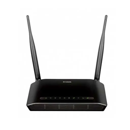 Wireless N300 ADSL2+ Router 4-Port RJ-11 D-Link Wireless N300 ADSL2+ Router , 4-Port RJ-11 Internet Port Router , 300 Mbps Data Transfer Speed , 5 dBi Long Range WiFi , 4000V Lightening Protection