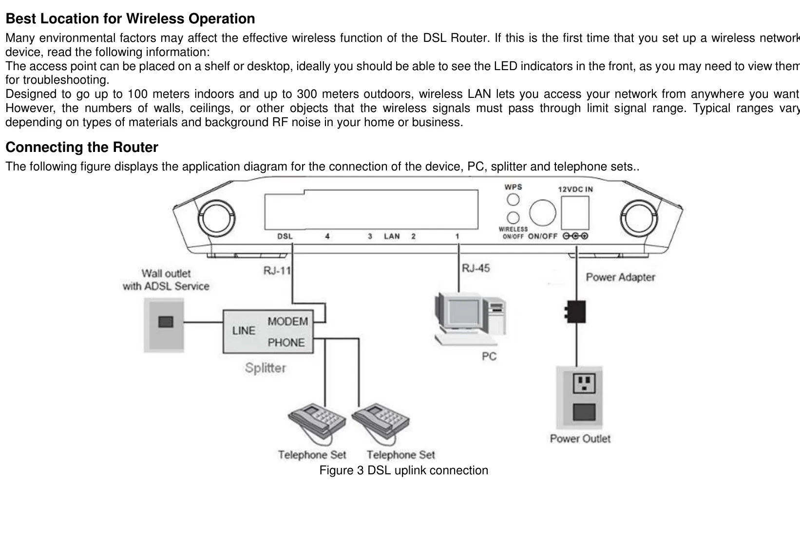 Wireless N300 ADSL2+ Router 4-Port RJ-11 D-Link Wireless N300 ADSL2+ Router , 4-Port RJ-11 Internet Port Router , 300 Mbps Data Transfer Speed , 5 dBi Long Range WiFi , 4000V Lightening Protection