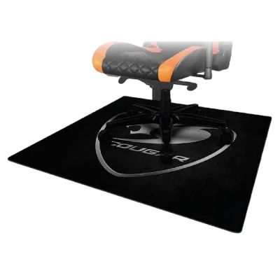 COUGAR COMMAND Gaming Chair Floor Mat 1100 x 1100 x 4 mm  , Prevents Floor Scratching , Non-Woven Fabric surface + Natural Rubber base