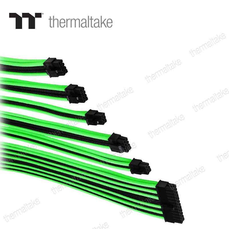 TTMOD-SLEEVECABLE Sleeve Extension Power Supply Cable Kit Thermaltake TTMod Sleeve Extension Power Supply Cable Kit ATX/EPS/8-pin PCI-E/6-pin PCI-E with Combs, Green/Black AC-034-CN1NAN-A1 TTMOD-SLEEVECABLE Sleeve Extension Power Supply Cable Kit Thermaltake TTMod Sleeve Extension Power Supply Cable Kit ATX/EPS/8-pin PCI-E/6-pin PCI-E with Combs, Green/Black AC-034-CN1NAN-A1