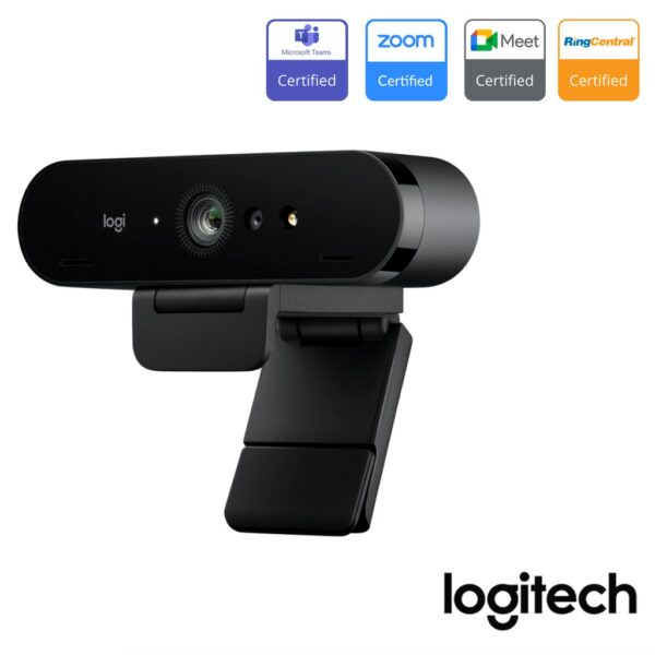 960-001107 Logitech Brio 4K Pro Webcam C1000e Logitech Brio 4K Pro Webcam C1000e , Ultra 4K HD Video Calling, Noise-Canceling mic, HD Auto Light Correction, Wide Field of View, Works with Microsoft Teams, Zoom, Google Voice, PC/Mac/Laptop/Tablet, Black