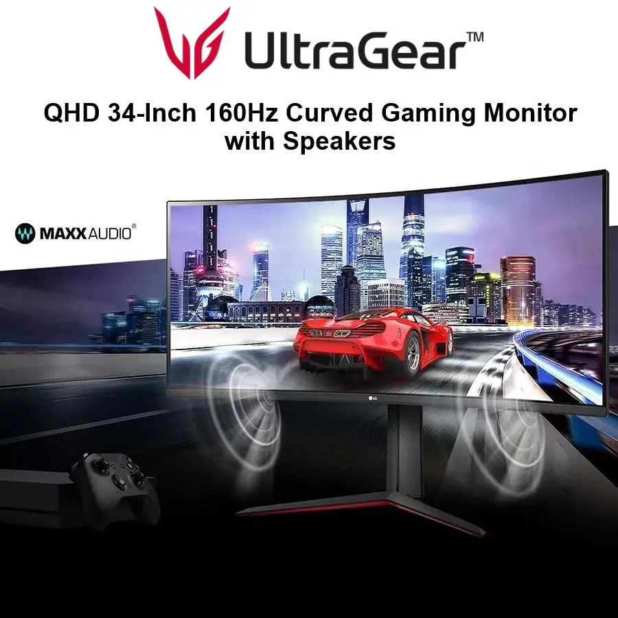 QHD 34-Inch 160Hz Curved Gaming Monitor 34GP63A-B
