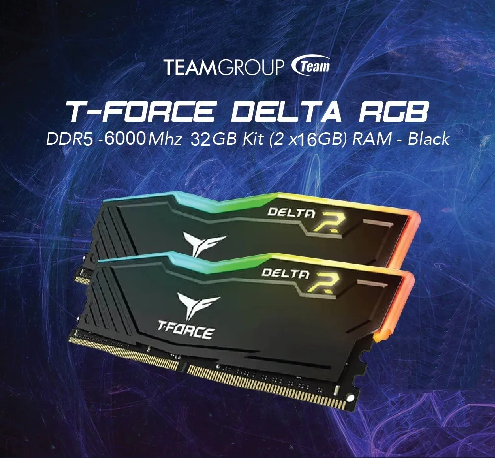FF3D532G6000HC30DC01 TEAMGROUP T-Force Delta RGB DDR5 Ram 32GB 6000 TEAMGROUP T-Force Delta RGB DDR5 Ram 32GB (2x16GB) 6000MHz PC5-48000 CL30 1.35V Desktop Memory Module Ram For 600 700 Series Chipset XMP 3.0 & AMD EXPO Ready Black - FF3D532G6000HC30DC01 FF3D532G6000HC30DC01 TEAMGROUP T-Force Delta RGB DDR5 Ram 32GB 6000 TEAMGROUP T-Force Delta RGB DDR5 Ram 32GB (2x16GB) 6000MHz PC5-48000 CL30 1.35V Desktop Memory Module Ram For 600 700 Series Chipset XMP 3.0 & AMD EXPO Ready Black - FF3D532G6000HC30DC01