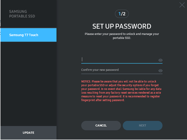 MU-PC2T0K/WW SAMSUNG T7 Touch Portable SSD 2TB SAMSUNG T7 Touch Portable SSD 2TB ,up to 1050MB/s, USB 3.2 External Solid State Drive, Fingerprint Security Encryption , Solid Aluminum , Compatible with PC, Mac, Android - Black (MU-PC2T0K/WW)