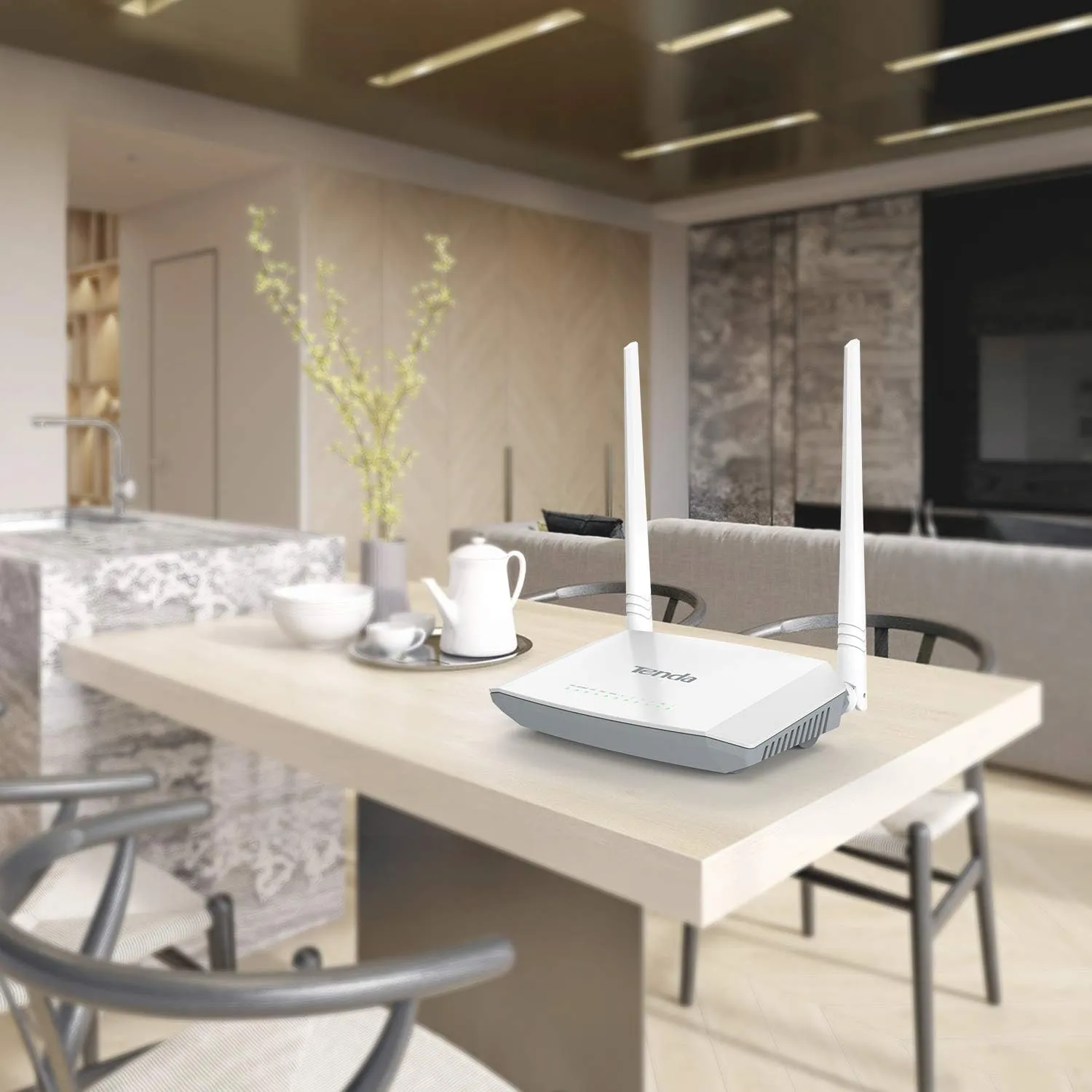 TENDA-D301-V4 TENDA D301 All In One ADSL2 Modem Router TENDA D301 All-In-One ADSL2+ Modem Router & 4 Port Switch Access Point and USB Port - up to 300 Mbps - WPA/WPA2  Protection - Network Products Access Point ADSL