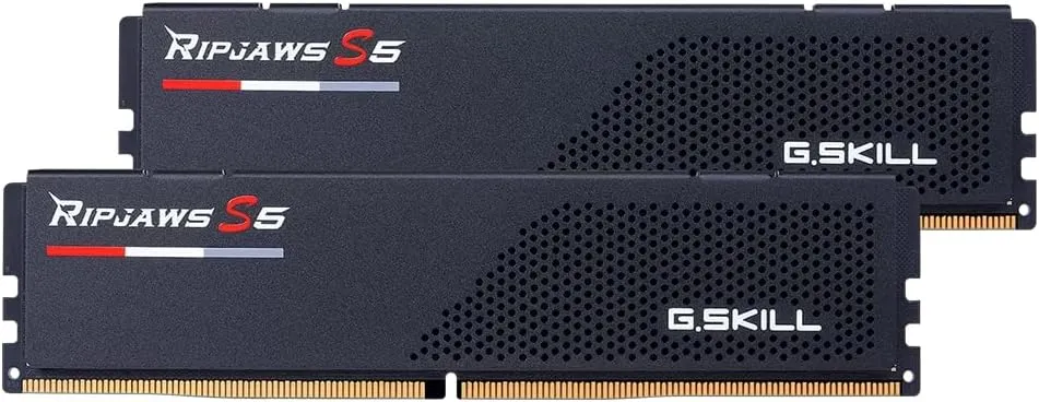 6000J3636F32GX2-RS5K GSKILL Ripjaws S5 DDR5 RAM Kit 64GB 6000MTs G.SKILL Ripjaws S5 Series DDR5 RAM 64GB (2x32GB) 6000MT/s CL36 1.35V Intel XMP 3.0 Desktop Computer Memory UDIMM - Matte Black (F5-6000J3636F32GX2-RS5K)