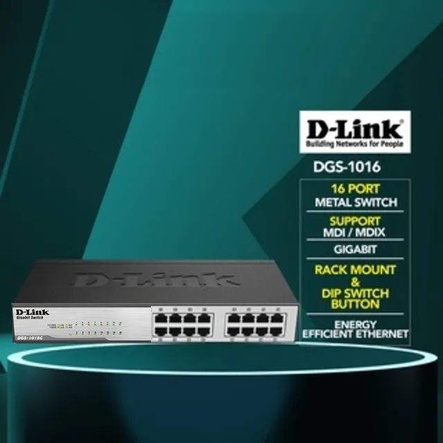 DGS-1016C 16 Port Gigabit Unmanaged Network Switch D-Link Ethernet Switch, 16 Port Gigabit Unmanaged Network Internet Hub Desktop Rackmount, Plug N Play , Intelligent power Optimization (DGS-1016C)81b7afbbd7d_tn (1) DGS-1016C 16 Port Gigabit Unmanaged Network Switch D-Link Ethernet Switch, 16 Port Gigabit Unmanaged Network Internet Hub Desktop Rackmount, Plug N Play , Intelligent power Optimization (DGS-1016C)