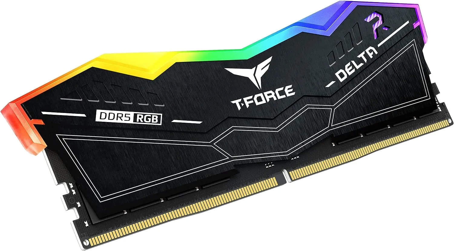 FF3D532G6400HC40BDC0 T Force Delta RGB DDR5 32GB 6400MHz CL40 RAM TEAMGROUP T-Force Delta RGB DDR5 32GB RAM Kit (2x16GB) 6400MHz CL40 (PC5-51200) 288-Pin Desktop Memory Module Ram - Black - FF3D532G6400HC40BDC01