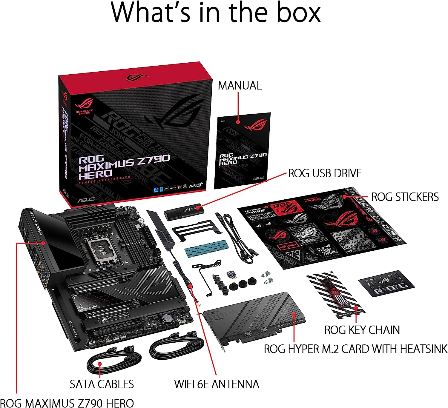 90MB1CI0-M0AAY0 ROG Maximus Z790 Hero WiFi DDR5 Motherboard ASUS ROG Maximus Z790 Hero (WiFi 6E) LGA 1700(Intel 14th & 13th&12th Gen) ATX gaming motherboard(PCIe 5.0,DDR5,20+1power stages,2.5Gb LAN, Bluetooth V5.2,2x Thunderbolt 4 ports,5xM.2/NVMe SSD,Thunderbolt 4 USB Type-C