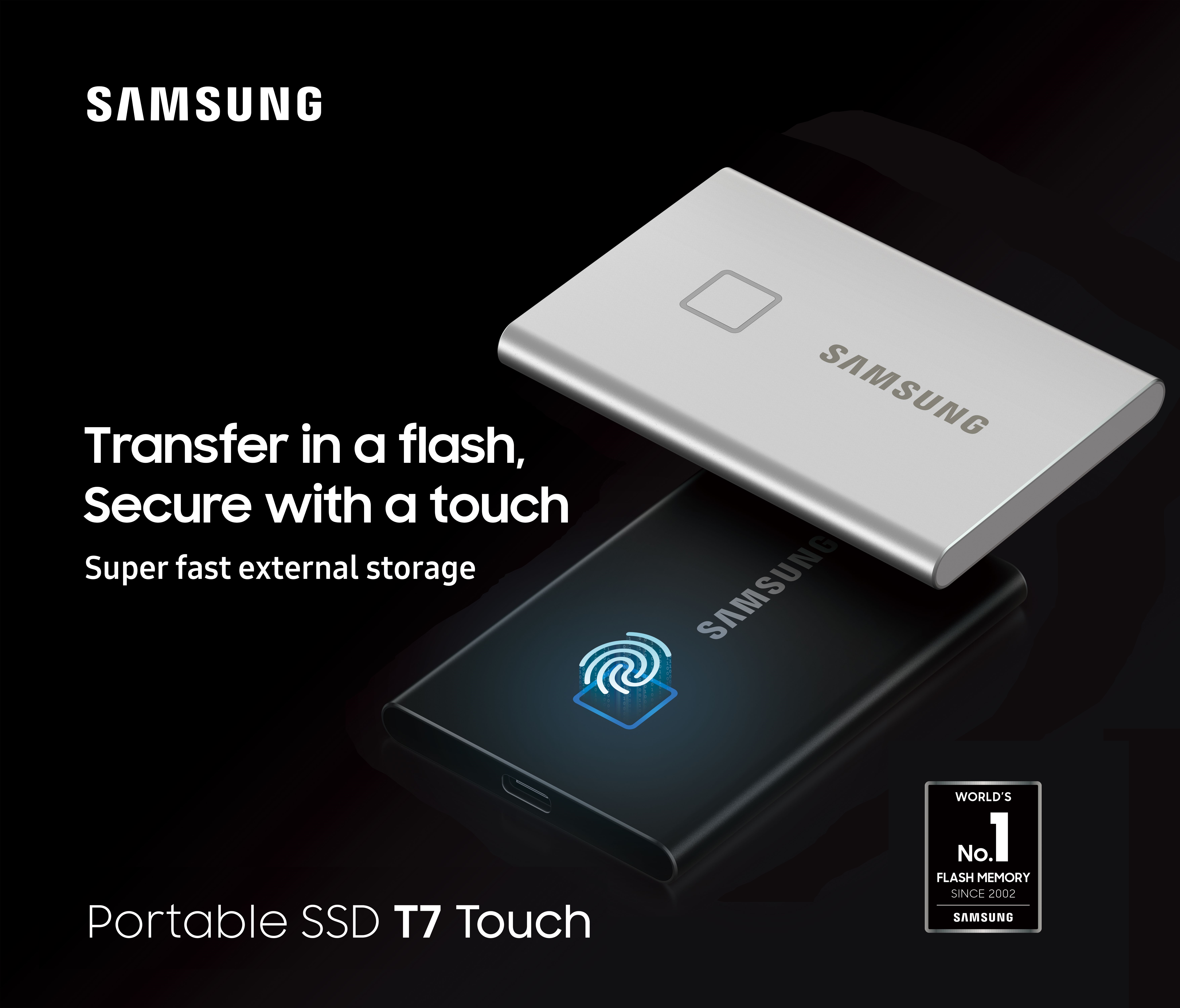 MU-PC2T0K/WW SAMSUNG T7 Touch Portable SSD 2TB SAMSUNG T7 Touch Portable SSD 2TB ,up to 1050MB/s, USB 3.2 External Solid State Drive, Fingerprint Security Encryption , Solid Aluminum , Compatible with PC, Mac, Android - Black (MU-PC2T0K/WW) MU-PC2T0K/WW SAMSUNG T7 Touch Portable SSD 2TB SAMSUNG T7 Touch Portable SSD 2TB ,up to 1050MB/s, USB 3.2 External Solid State Drive, Fingerprint Security Encryption , Solid Aluminum , Compatible with PC, Mac, Android - Black (MU-PC2T0K/WW)