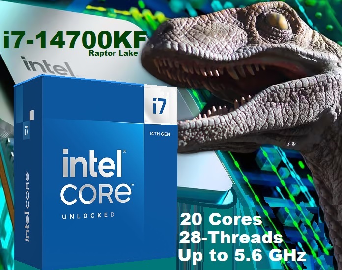 INTEL-14700KF-BOXED CPU i7 14700KF Intel Core Raptor Lake 20 Core CPU Intel Core i7-14700KF - Raptor Lake Core i7 14th Gen 20-Core (8P+12E) LGA 1700 125W , Up to 5.6 GHz Unlocked, 33MB Cache , None Integrated Graphics Desktop Processor - BOXED