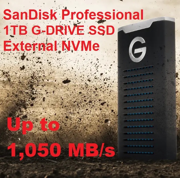 SDPS11A-001T-GBANB 1TB G DRIVE SSD Ultra Rugged External NVMe SanDisk Professional 1TB G-DRIVE SSD - Ultra-Rugged, IP67 Dust/Water Resistant, Portable External NVMe Solid State Drive, Up to 1,050 MB/s, USB 3.2 Gen 2 - SDPS11A-001T-GBANB SDPS11A-001T-GBANB 1TB G DRIVE SSD Ultra Rugged External NVMe SanDisk Professional 1TB G-DRIVE SSD - Ultra-Rugged, IP67 Dust/Water Resistant, Portable External NVMe Solid State Drive, Up to 1,050 MB/s, USB 3.2 Gen 2 - SDPS11A-001T-GBANB