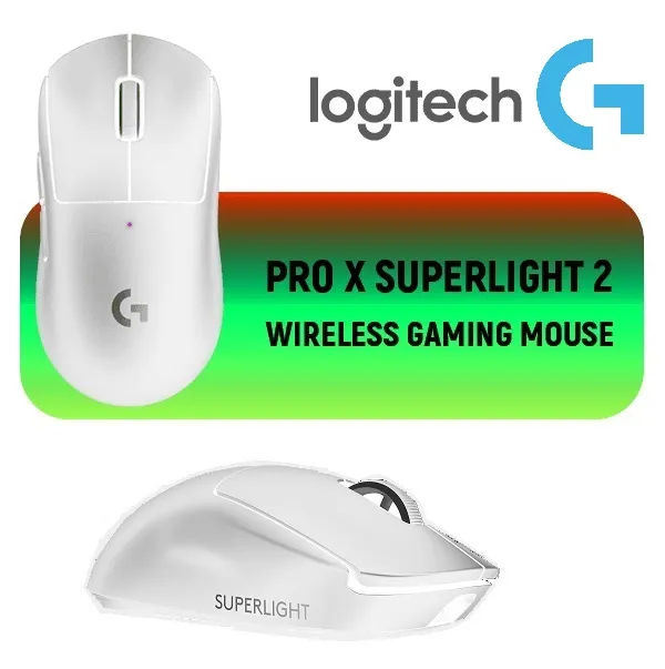 910-006636  LIGHTSPEED Wireless Mouse HERO 2 WHITE  Logitech G PRO X SUPERLIGHT 2 LIGHTSPEED Wireless Gaming Mouse, 4K Polling, Lightweight, LIGHTFORCE Hybrid Switches, HERO 2 Sensor, 32,000 DPI, 5 Programmable Buttons, USB-C Charging, PC & Mac - WHITE WHITE G PRO X SUPERLIGHT 2 LIGHTSPEED