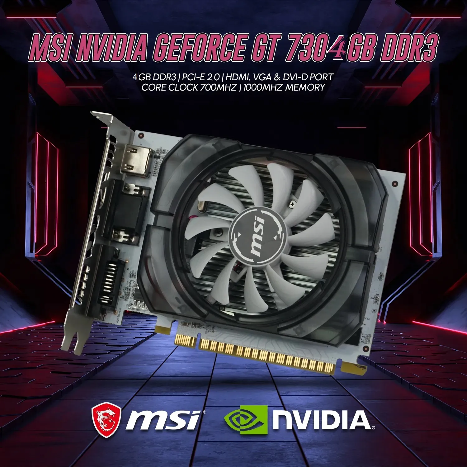912-V809-2216 MSI NVIDIA Geforce GT 730 4GB DDR3 DX 12 MSI NVIDIA Geforce GT 730 4GB 128 Bit DDR3 DX(12) PCI-E 2.0 Graphics Card | Dual-link DVI-I , HDMI , D-Sub | Gaming Screen Card Player Video Card (N730-4GD3V2) 912-V809-2216 MSI NVIDIA Geforce GT 730 4GB DDR3 DX 12 MSI NVIDIA Geforce GT 730 4GB 128 Bit DDR3 DX(12) PCI-E 2.0 Graphics Card | Dual-link DVI-I , HDMI , D-Sub | Gaming Screen Card Player Video Card (N730-4GD3V2)
