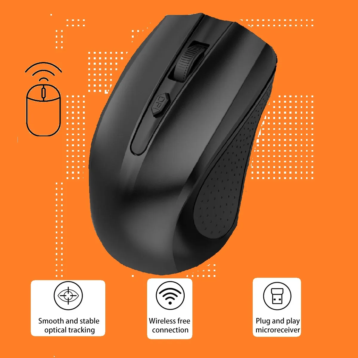 JEQANG-JW-209 JEQANG JW 209 WIRELESS Optical MOUSE JEQANG JW-209 2.4G WIRELESS Optical MOUSE , Ergonomic & Lightweight , 800-1200 DPI , 10 meters Transmission Distance , Battery Powered - Black 