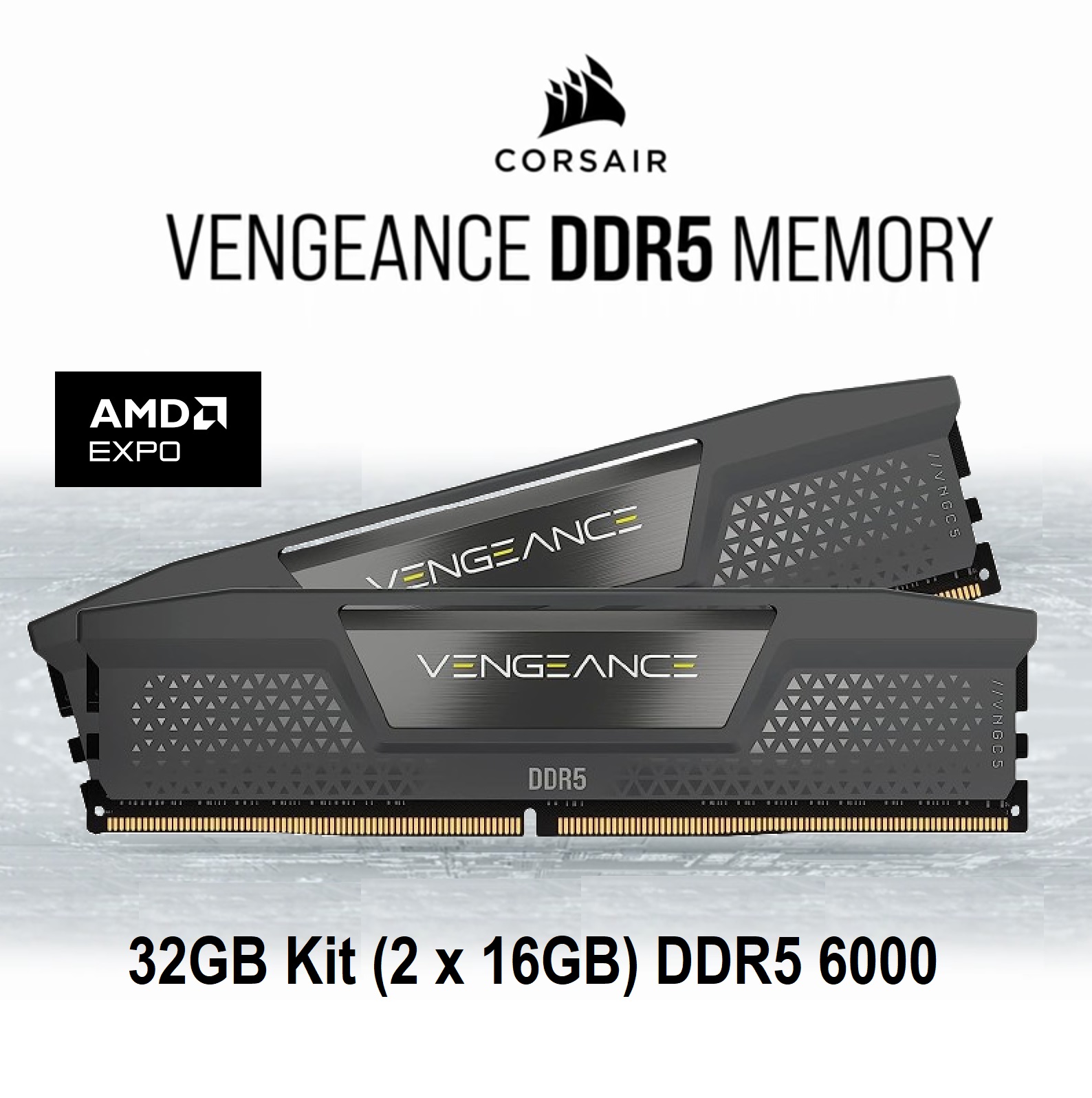 CORSAIR VENGEANCE DDR5 RAM 32GB Kit 6000MHz CL36 AMD EXPO (1) CMK32GX5M2D6000Z36 DDR5 RAM 32GB Kit 6000MHz CL36 AMD EXPO CORSAIR VENGEANCE DDR5 RAM 32GB Kit (2x16GB) 6000MHz CL36 AMD EXPO iCUE Compatible Computer Memory - Gray (CMK32GX5M2D6000Z36)