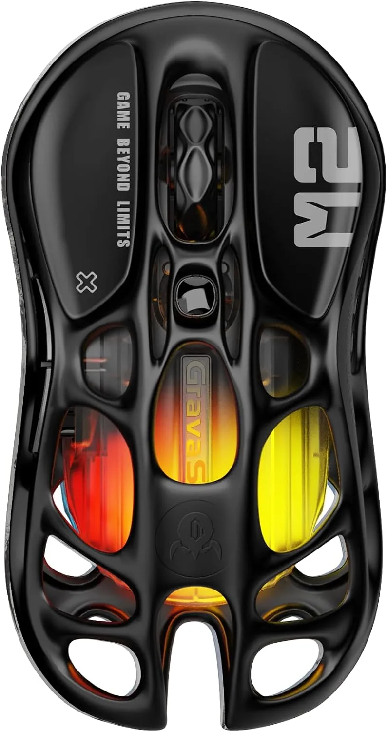 GRAVASTARM2_BLK GravaStar Mercury M2 Gaming Mouse RGB GravaStar Mercury M2 Gaming Mouse -MMO Gaming with 26,000 DPI Optical Sensor -78g Lightweight Hollowed-Out Design -5 Programmable Buttons -5 Dynamic Lightsync RGB Modes -Stealth Black