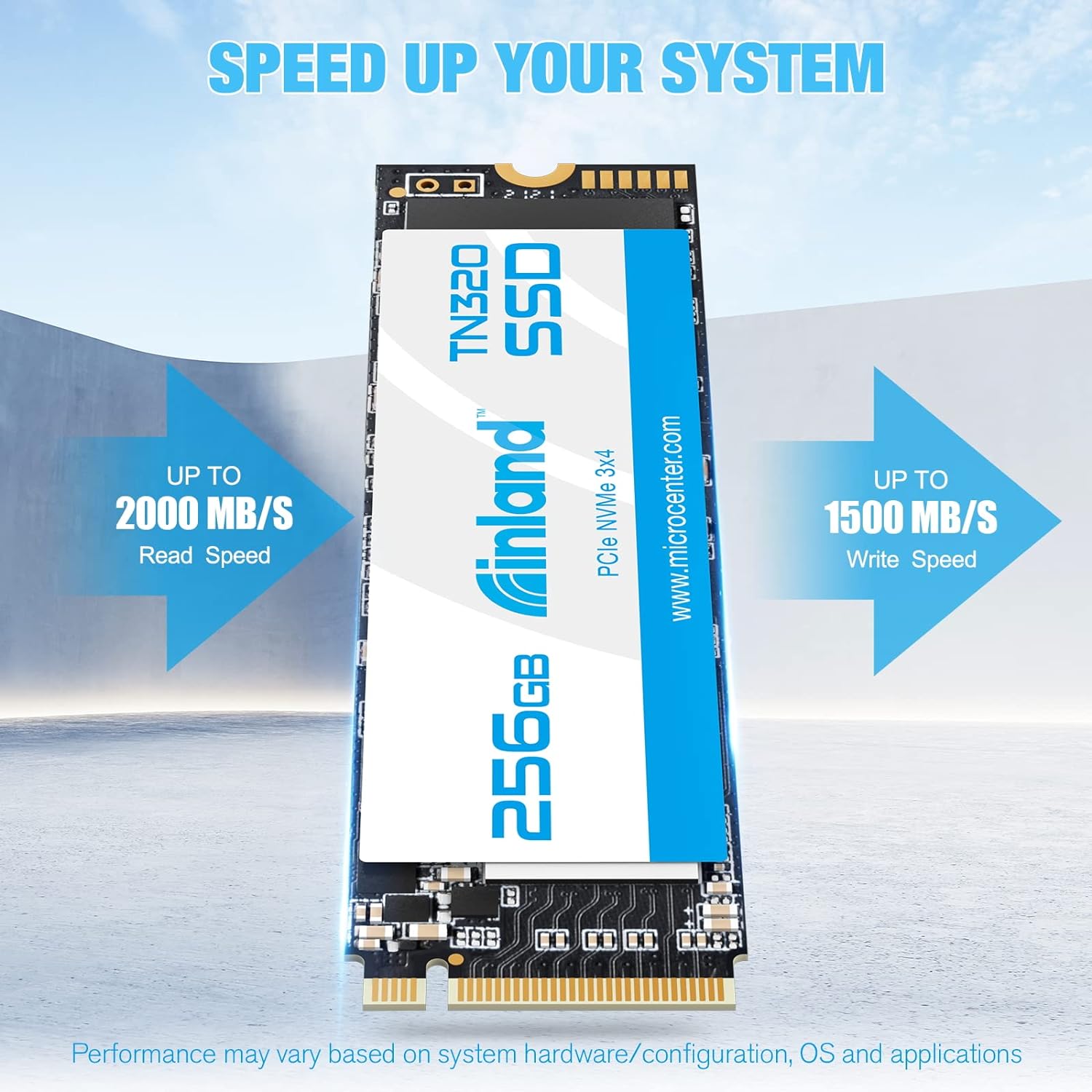 Internal 256GB NVMe M.2 PCIe Gen3x4 2280 3D NAND 2000 MBs (1) 256GB NVMe M2 PCIe Gen3x4 2280 3D NAND INLAND-EN320-256GB 256GB NVMe M.2 PCIe Gen3x4 2280 3D NAND INLAND TN320 256GB NVMe M.2 PCIe Gen3x4 2280 Internal Solid State Drive SSD - Up to 2000 MB/s, 3D NAND, Storage and Memory for Laptop & PC Desktop