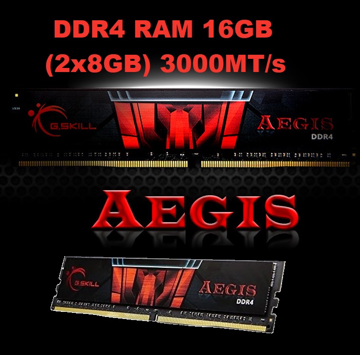 F4-3000C16D-16GISB AEGIS Series DDR4 RAM 16GB 3000MTs G.SKILL AEGIS Series DDR4 RAM 16GB (2x8GB) 3000MT/s CL16-18-18-38 , 1.35V , PC4 24000 (Intel XMP) Desktop Computer Memory UDIMM (F4-3000C16D-16GISB) - BLACK F4-3000C16D-16GISB AEGIS Series DDR4 RAM 16GB 3000MTs G.SKILL AEGIS Series DDR4 RAM 16GB (2x8GB) 3000MT/s CL16-18-18-38 , 1.35V , PC4 24000 (Intel XMP) Desktop Computer Memory UDIMM (F4-3000C16D-16GISB) - BLACK