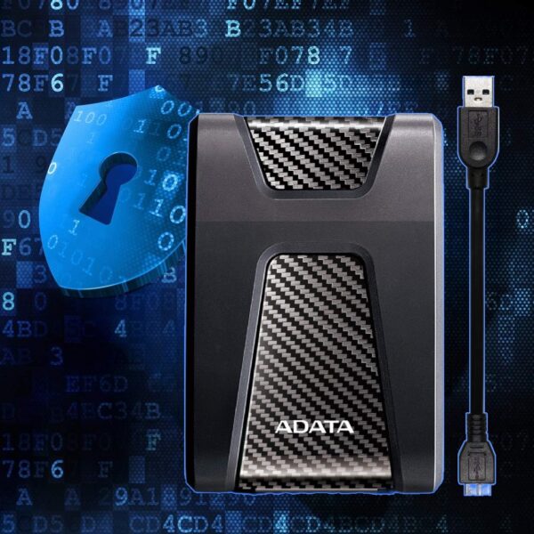 AHD650-4TU31-CBK ADATA HD650 4 TB Portable External HDD eSATA ADATA HD650 4 TB Portable External Hard Drive -2.5 Inches Format eSATA Interface with USB Connectivity  - Military Grade Shock Resistant - Supports Windows , Mac OS , Linux - Black