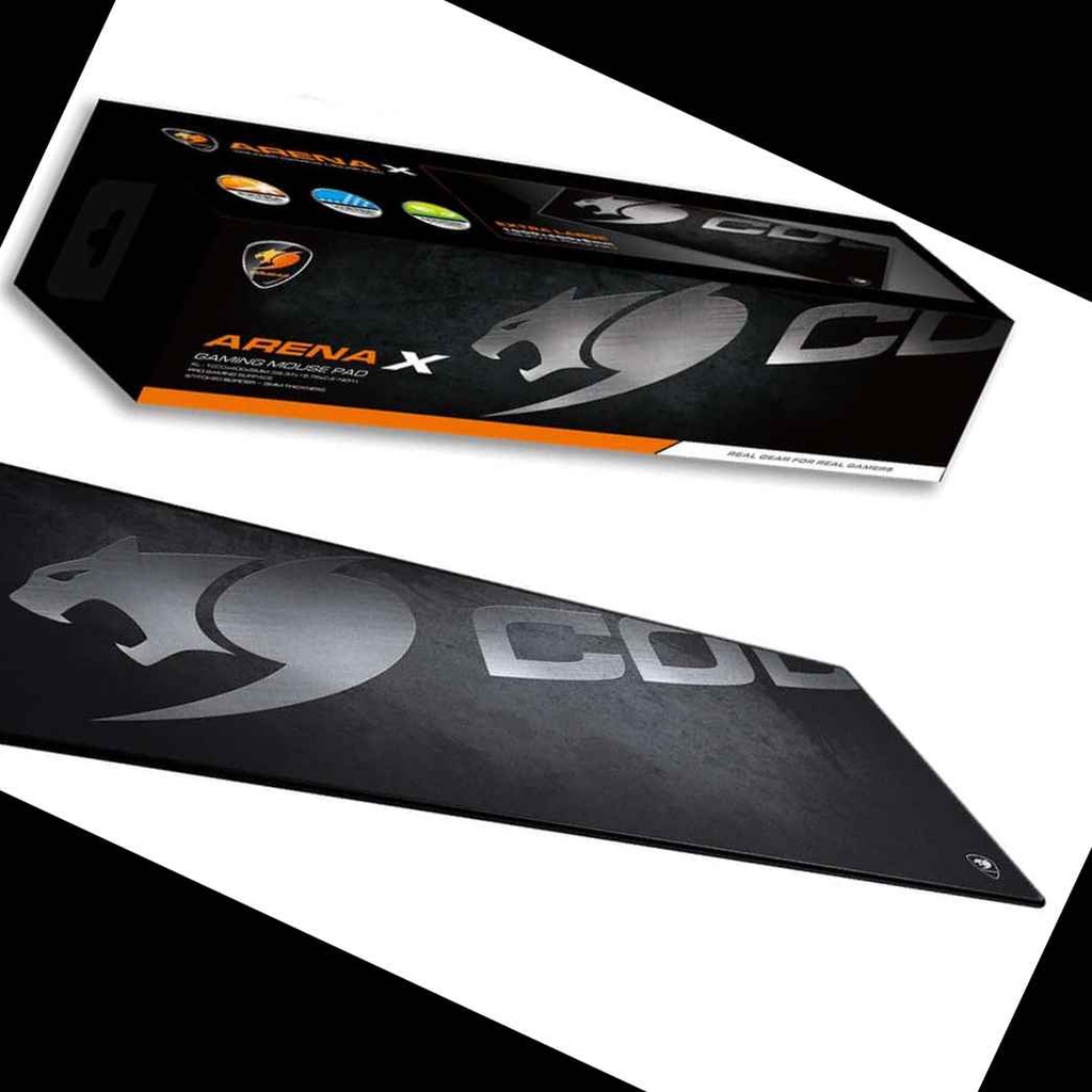 COUGAR GAMING MOUSE PAD ARENA X Extra large 1000x400x5mm (4) CGR-ARENA-X COUGAR GAMING MOUSE PAD ARENA X Extra large COUGAR GAMING MOUSE PAD ARENA X - Extra large surface - Laser and optical mice - Superior durability - Stitched edge Surface Pro Gaming + Thickness 5mm ; 1000 x 400 x 5 mm BLACK