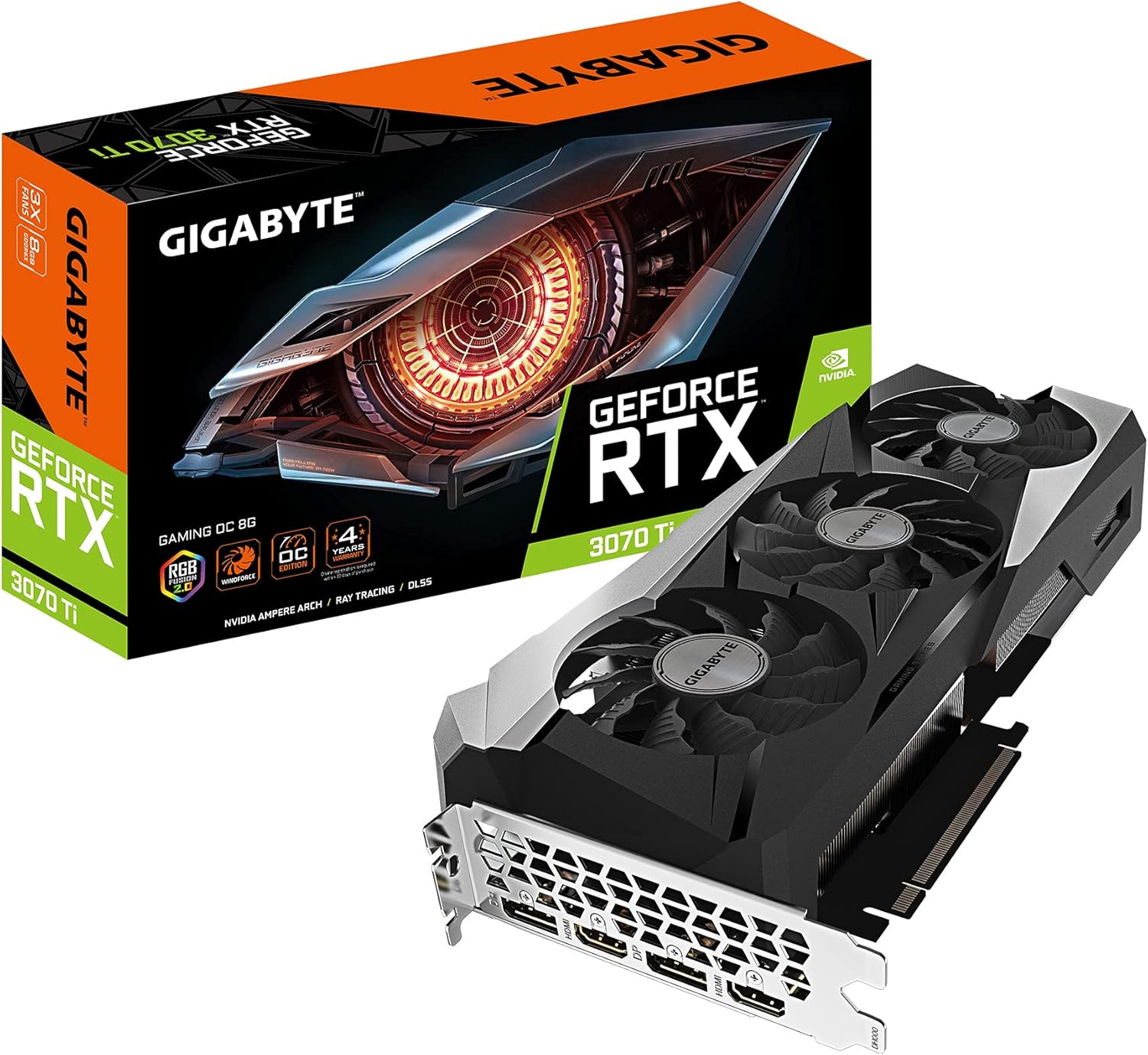 GIGABYTE GeForce RTX 3070 Ti Gaming OC 8G (11) GV-N307TGAMING-U GIGABYTE GeForce RTX 3070 Ti Gaming OC 8G GIGABYTE GeForce RTX 3070 Ti Gaming OC 8G Graphics Card, WINDFORCE 3X Cooling System, 8GB 256-bit GDDR6X, GV-N307TGAMING OC-8GD Video Card – USED