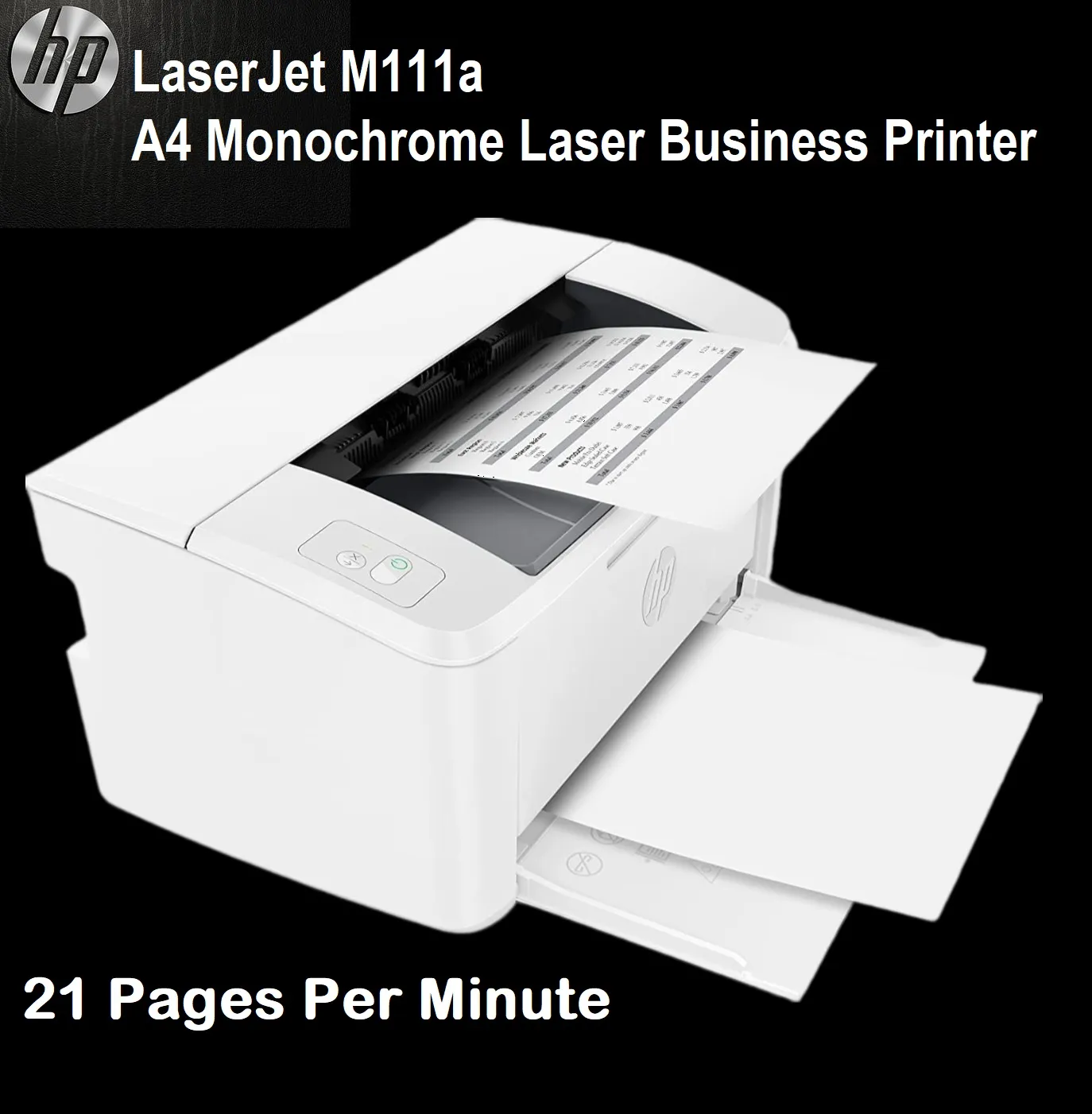 7MD67A M111a A4 Monochrome Laser Business Printer HP LaserJet M111a A4 Monochrome Laser Business Printer - 21 Pages Per Minute - Black & White Only - Hi-Speed USB - Compatible with Windows, macOS, and Linux | WHITE 7MD67A