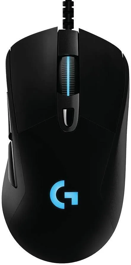 910-005636 Logitech G403 Hero 25K Gaming Mouse Lightsync Logitech G403 Hero 25K Gaming Mouse, Lightsync RGB, Lightweight 87G+10G optional, Braided Cable, 25, 600 DPI, Rubber Side Grips, Black