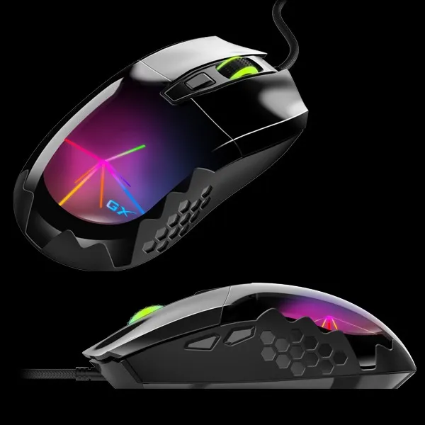 SCORPION-M715 GX Scorpion M715 RGB Gaming Mouse GX Scorpion M715 RGB Gaming Mouse - Colorful Breathing 3D RGB - USB Wired 1.8 m Braided Cable - 6 Programmable Buttons - Instant DPI Switching 800, 1600, 2400, 3200, 4800, 7200 | Black