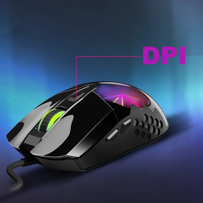 SCORPION-M715 GX Scorpion M715 RGB Gaming Mouse GX Scorpion M715 RGB Gaming Mouse - Colorful Breathing 3D RGB - USB Wired 1.8 m Braided Cable - 6 Programmable Buttons - Instant DPI Switching 800, 1600, 2400, 3200, 4800, 7200 | Black